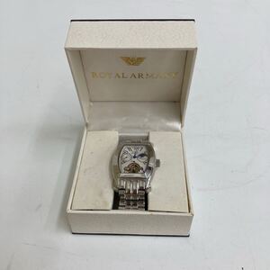 AM○ 未稼働 ROYAL ARMANY ロイヤルアルマーニ AUTOMATIC オートマチック RA-004 メンズ腕時計 自動巻き ケース付き