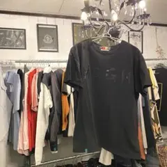 ♯218 MSGM エムエスジーエム Tシャツ 筆ロゴ半袖イタリア製ブラックXS