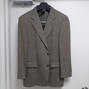 BURBERRY バーバリー テーラードジャケット ジャケット チェック柄 ウール カシミヤ メンズ 中古品　み