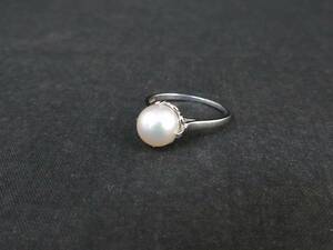 MIKIMOTO ミキモト Pt950　プラチナ パールリング　8ｍｍ珠　真珠　指輪　13号