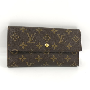 【中古】LOUIS VUITTON ポルトフォイユインターナショナル モノグラム 三つ折り長財布 M61217