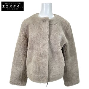 新品同様 FOXEY BOUTIQUE フォクシーブティック 45037 24年ホリデーコレクション リバーシブル Coat St.Moritz ムートンジャケット 38