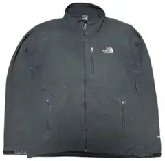 THE NORTH FACE ブラックジャケット ワンポイントロゴ ドローコード