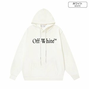 OFF-WHITE オフホワイト パーカー トップス ジャケットフード オフホワイトタイプパーカ ホワイト 希少 中古 Lサイズ