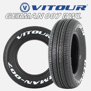 12インチ 165/70R12 77T 1本 サマータイヤ ホワイトレター ヴィツァー ジャーマン VITOUR GERMAN-007 RWL V00202