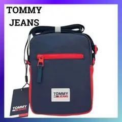 新品 トミージーンズ ショルダーバック TOMMYJEANS レディース 紺 赤