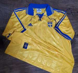 [値下げ交渉] 1998-1999 スウェーデン代表 adidas XL LACE-UP DESIGN 検) 98 99 SWEDEN LARSSON LJUNGBERG FIFA WORLD CUP UEFA EURO Y2K