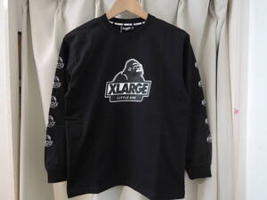 X-LARGE エクストララージ XLARGE Kids 袖ロゴスランテッドOGゴリラ 長袖Tシャツ L/STシャツ 黒 140センチ 最新人気商品　送料￥230～