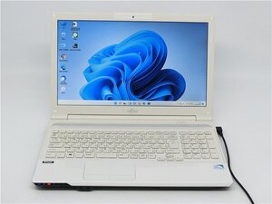 Win11Pro/WEBカメラ/中古/15.6型/ノートPC/新品SSD256/4GB/Pentium　B970/FMV　AH42/K　 テンキー　office搭載　送料無料