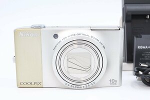 ＜＜新品バッテリー付き（社外品）！！＞＞【良品】NIKON COOLPIX S8000 ニコン クールピクス ゴールド #LE2024735