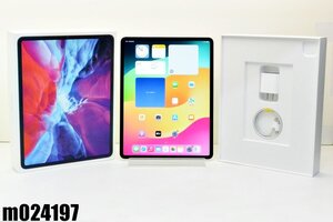 白ロム SIMフリー au SIM解 Apple iPad Pro 12.9inch(第4世代) Wi-Fi+Cellular 128GB OS17.5.1 シルバー MY3D2J/A 初期化済 【m024197】