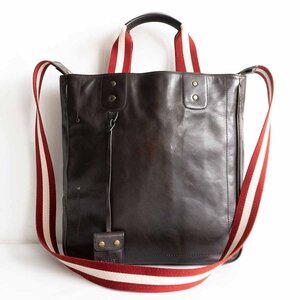 【美品】BALLY 【レザー 2WAY トートバッグ】ブラウン ショルダーバッグ バリー 2404096