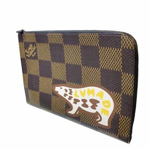 【中古】 LOUIS VUITTON ルイ・ヴィトン× NIGO ポシェット・ジュール N60390 ダミエ クラッチバッグ 23046043 RD