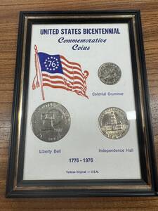 アメリカ 合衆国 記念 コイン 額入り ★ UNITED STATES BICENTENNIAL COMMEMORTIVE COINS ★ 1776 1976 ZM726