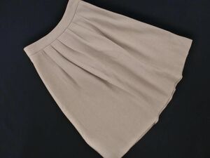 agnes b アニエスベー アンゴラ混 タック Aライン 台形 スカート size34/グレージュ ◇■ ☆ eba7 レディース