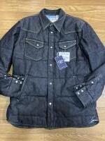 THE FLAT HEAD FN-OJ-DP001 10ozDENIM PUFFER JKT BLU 40サイズ