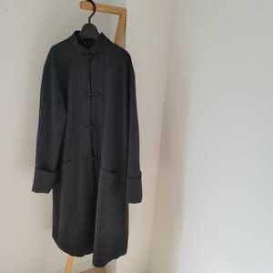 BLACK COMME des GARCONS XL ロング　チャイナジャケット ブラックコムデギャルソン チャイナシャツ 