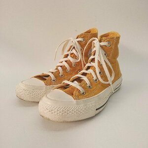 ◇ CONVERSE コンバース ALLSTAR プレーントゥ ハイカット スニーカー サイズ22 マスタード レディース E