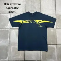 00s archive sarcastic spray art tee L