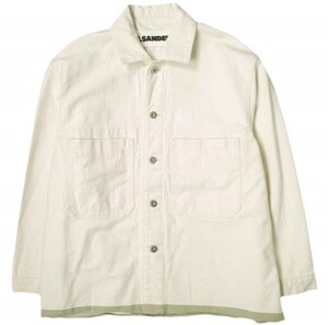 JIL SANDER+ ジルサンダー 20SS 日本製 BOXY DENIM JACKET ボクシーデニムジャケット JPUQ664220 S ECRU Gジャン JIL SANDER g20223