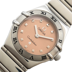 オメガ OMEGA コンステレーション ミニ マイチョイス 156161 ピンク ステンレススチール 腕時計 レディース 中古
