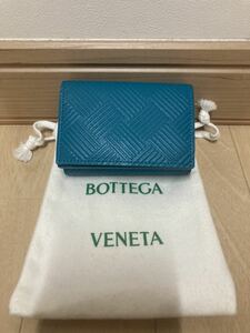 新品未使用 BOTTEGA VENETA ボッテガヴェネタ 三つ折り財布 三つ折り財布 ブルー系