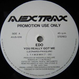 12 Edo You Really Got Me (Remix) AVJS1018 Avex Trax /00250