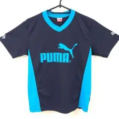 １５０　PUMA　サッカー　ウェア　プーマ　フットサル　トップス　シャツ　青　紺