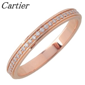 カルティエ ダムール ダイヤ リング フルエタニティ #49 Au750PG フルサークル 箱 新品仕上げ済 Cartier【17487】