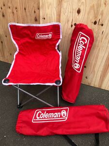 Coleman コールマン キャンプ アウトドア 椅子 チェア 2個セット レッド