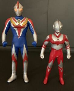 ウルトラマンコスモス16cm &ウルトラマンＧグレート13cm ソフビ