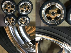 △値下げしました　ひっぱりツライチに！ファブレスPROFOUND 17X7.5J+30 100/4-5H ヨコハマ ES32 215/40R17 　ウィッシュ　bB等に