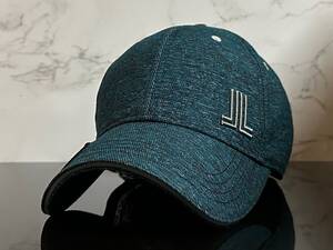 【未使用品】131QB★LANVIN SPORT ランバン・スポール ゴルフ マーカー用マグネット付きキャップ 帽子 CAP グリーンの杢柄《FREEサイズ》