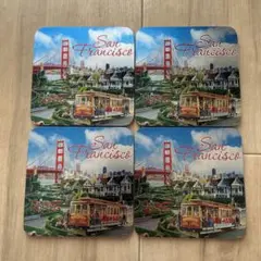 【新品未使用】コースター　SanFrancisco 4人用