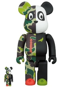 MEDICOM TOY 2020 BE@RBRICK ATMOS STAPLE #3 100/400% メディコムトイ ベアブリック アトモス ステイプル