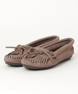 「Minnetonka」 モカシンシューズ 23cm グレー レディース