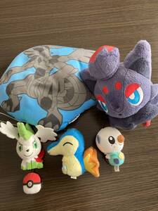 ポケモン ゼクロム ゾロア ヒノアラシ ミジュマル シェイミ クッション ぬいぐるみ キーホルダー マスコット used