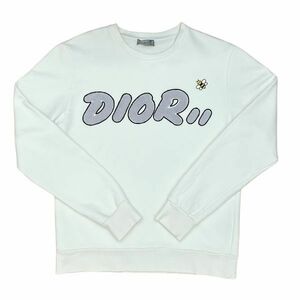 【即決】 ディオール DIOR カウズ ビー KAWS BEE スウェット トレーナー ニット M ホワイト 19SS メンズ レディース 美品 クリーニング済