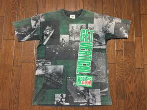 ＵＳＡ製 ヴィンテージ TENNESSEE RIVER シングルステッチ スポーツ 総柄 マウンテンデュー MOUNTAIN DEW Ｔシャツ Ｍ スケボー サーフィン