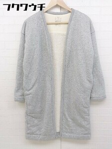 ■ MUJI 無印良品 ムジルシ 裏地ボア ノーカラー ジャケット サイズXS～S グレー レディース