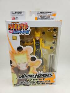 即決 新品 未開封 Naruto ナルト 疾風伝 アニメヒーローズ Anime Heroes うずまきナルト 六道仙人モード 可動フィギュア USAバンダイ