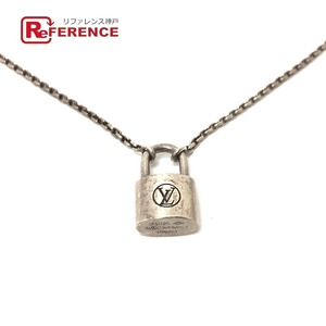 LOUIS VUITTON ルイヴィトン Q93559 パンダンティフ・ロックイット アクセサリー 南京錠モチーフ ネックレス シルバー メンズ【中古】