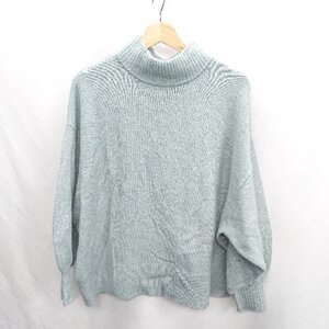 ◇ ⊇ natural couture ナチュラルクチュール タートルネック 長袖 ニット セーター サイズF グレー系 レディース E