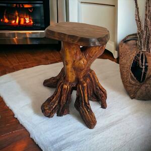 サイドテーブル チーク無垢材 木製 天然木 アジアンバリリゾートモダンインテリア