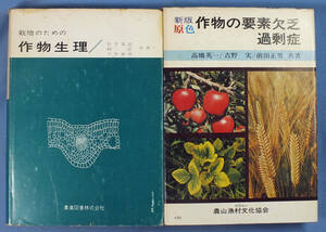 「作物生理」「作物の要素欠乏・過剰症」　古い農学書２冊