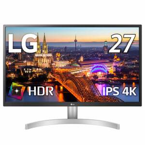 【新品】LG 27型4Kモニター 27UL500-W HDR対応 IPS 非光沢 3840×2160 AMD FreeSync HDMI×2/DisplayPort