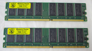 MemoryPower PC400 1GB　DDR400　PC3200　Hynix　2枚セット　合計2GB