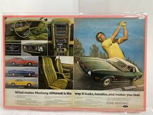 1972年11月24日号LIFE誌広告切り抜き1ページ【FORD MUSTANG/フォードマスタング】アメリカ買い付け品オールドカービンテージコレクション