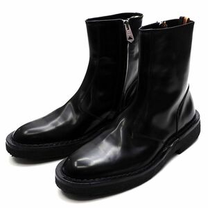 C05298 未使用品 Paul Smith/レザーブーツ 【サイズ：UK8】 HARMON BLACK イタリア製 サイドジップ ポールスミス メンズ 