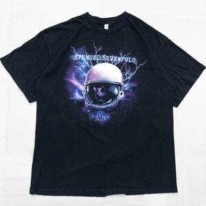 古着 10s バンド AVENGED SEVENFOLD バンドTシャツ バンT ブラック XL